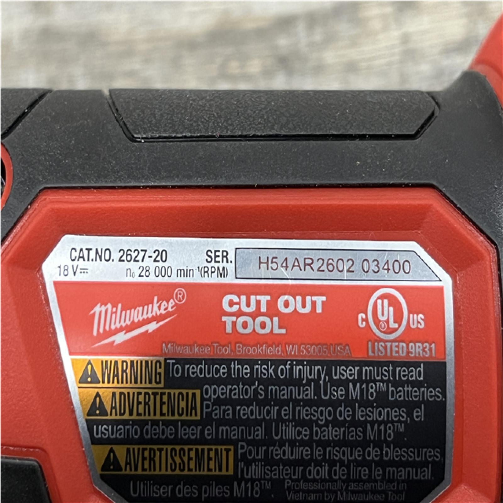 AS-IS Milwaukee 18V Lithium-Ion Cordless Drywall Cut Out Rotary Tool (Tool-Only)
