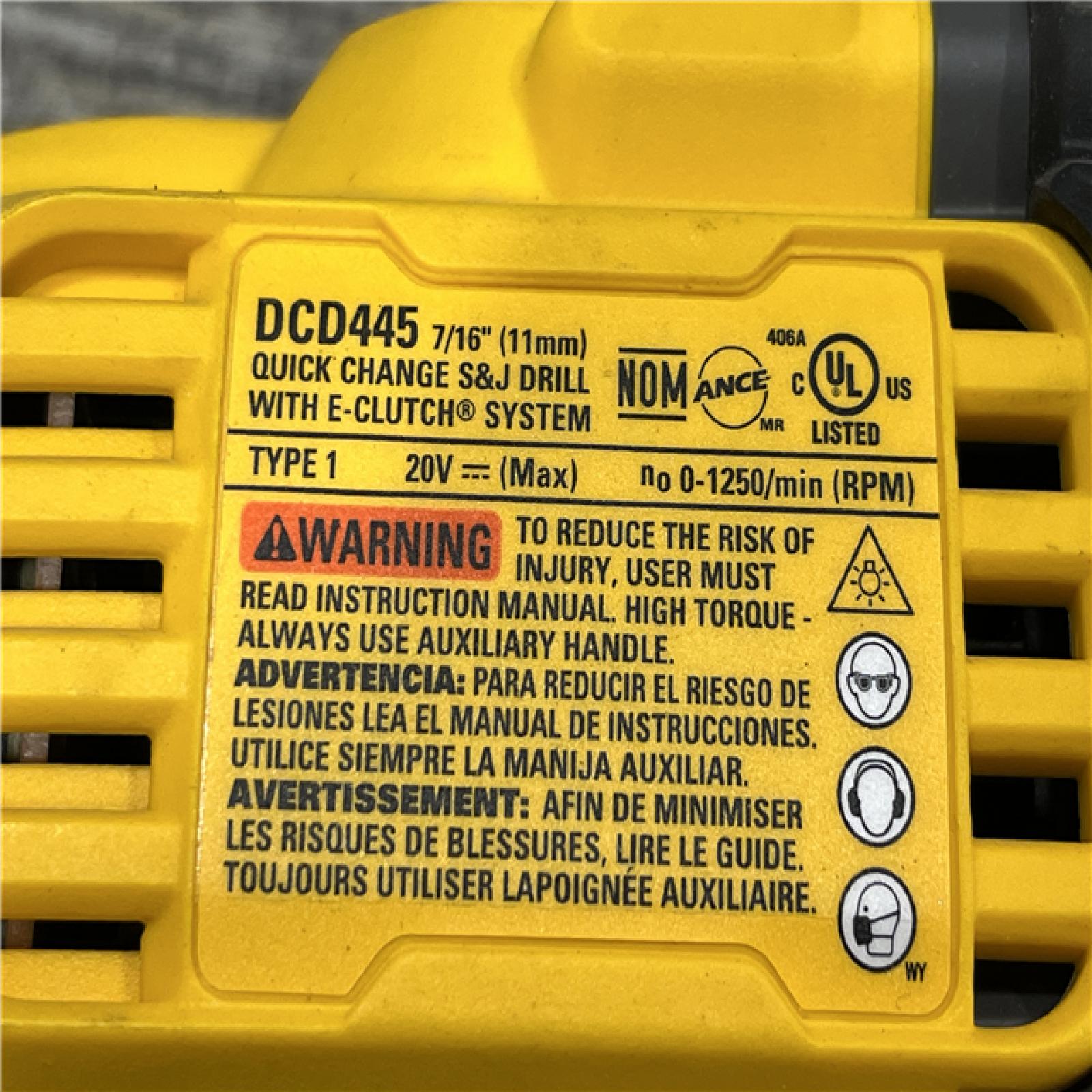 AS-IS DEWALT 20V Max Cordless Brushless 7/16 in. Quick Change Stud and Joist Drill (Tool Only)