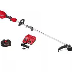 AS-IS Milwaukee M18 FUEL 18V 16 in. Brushless Cordless Battery Powered String Trimmer w/QUIK-LOK Attachment Capability & 8.0 Ah Battery