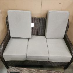 Phoenix LIKE NEW 3-Seat Wicker Sofa with Swivel Arm Chair and Coffee Table (Missing Cushions)