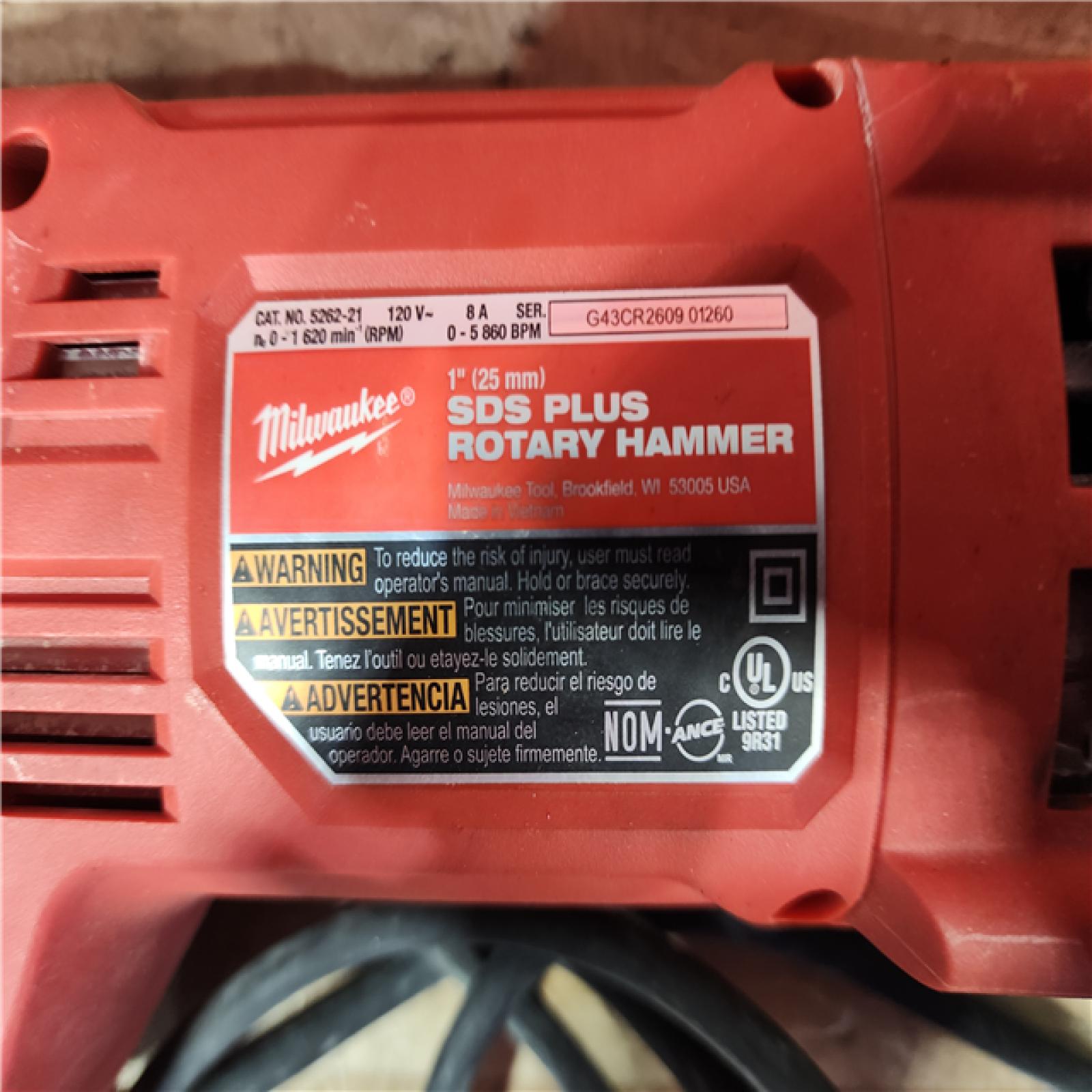 HOUSTON LOCATION - AS - IS Milwaukee  7 Amp 7/8 in. SDS Plus D-Handle Rotary Hammer