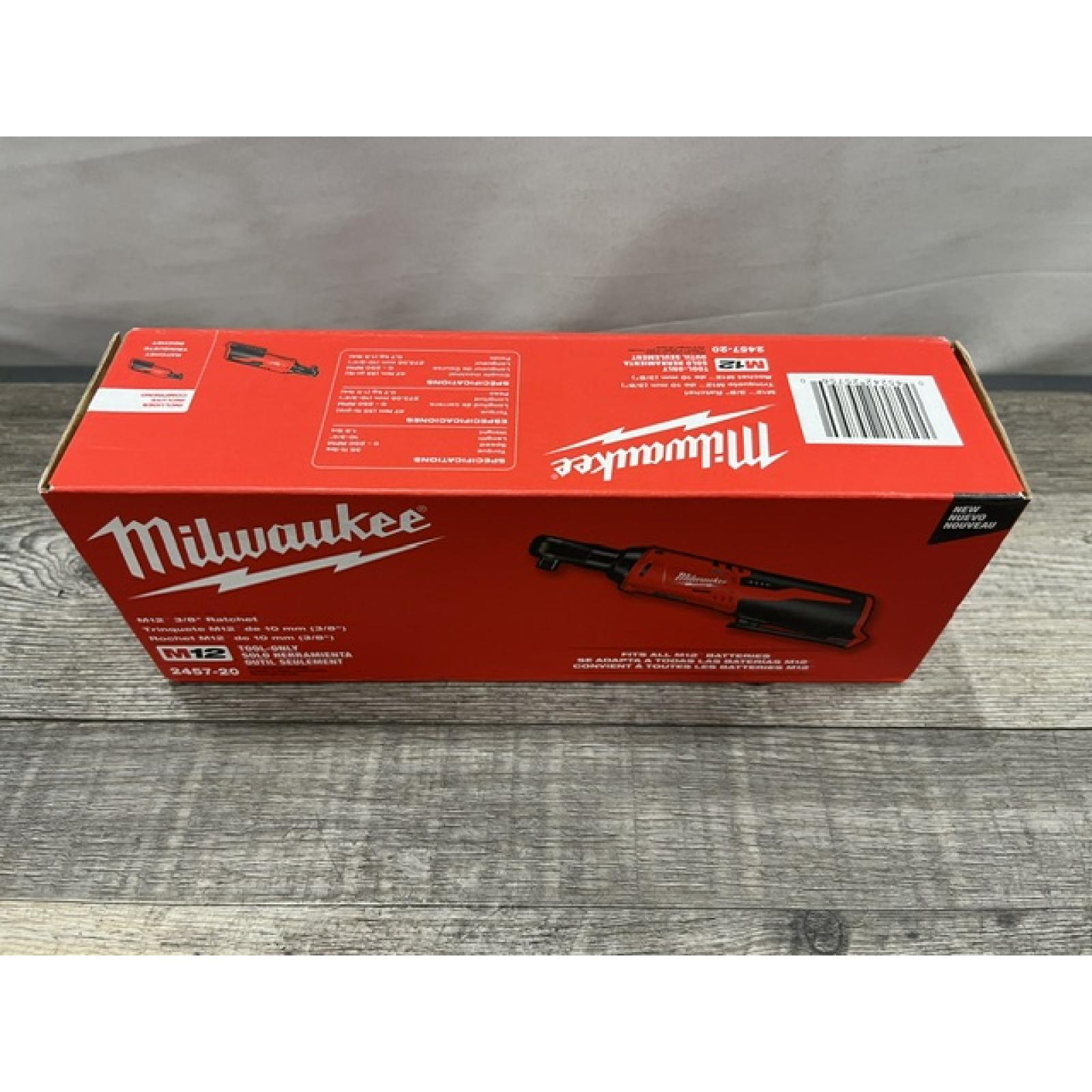 NEW - Milwaukee 12V Lithium-Ion Cordless 3/8 in. Ratchet (Tool-Only)