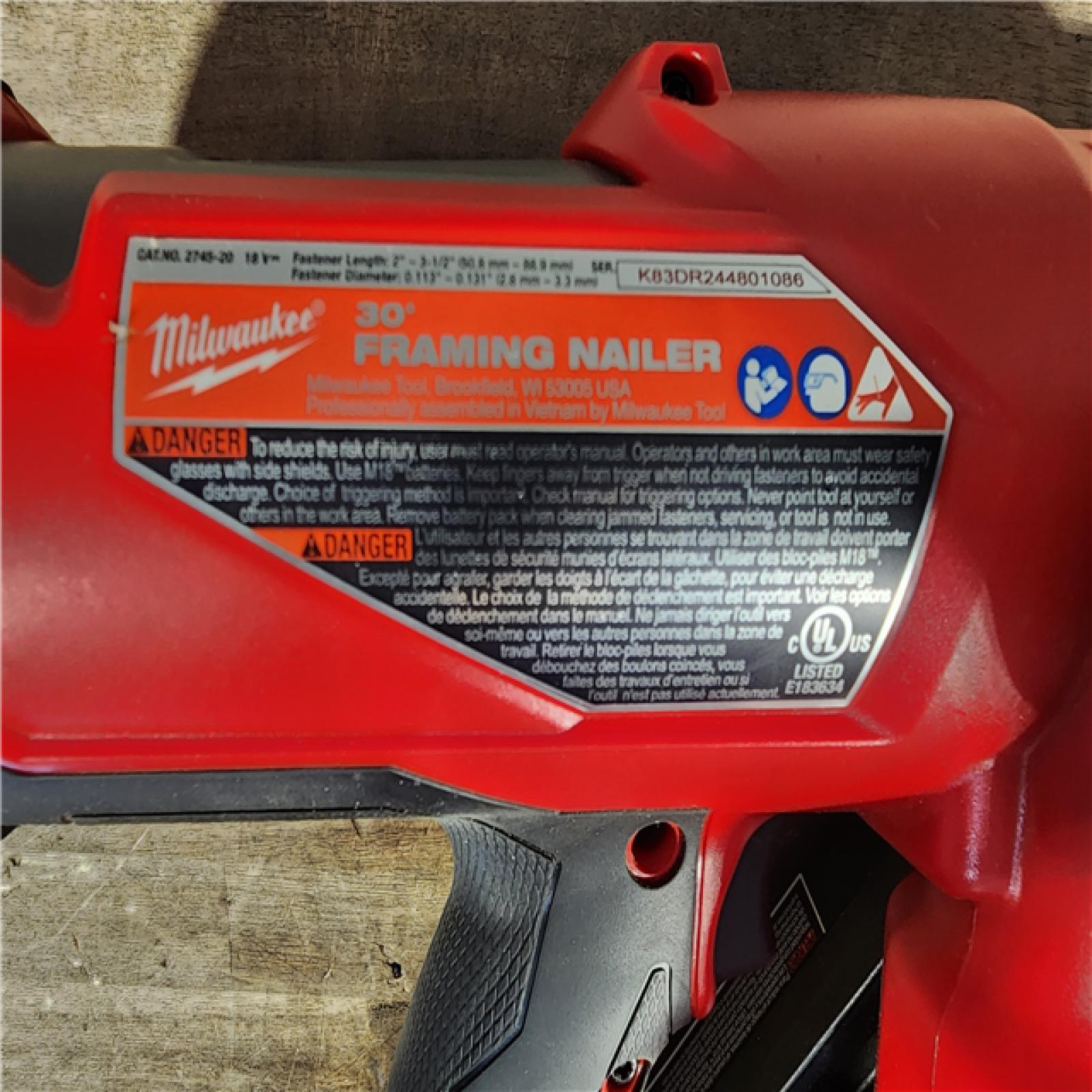 HOUSTON LOCATION - AS-IS M18 FUEL 3-1/2 in. 18-Volt 30-Degree Lithium-Ion Brushless Cordless Framing Nailer (Tool-Only)