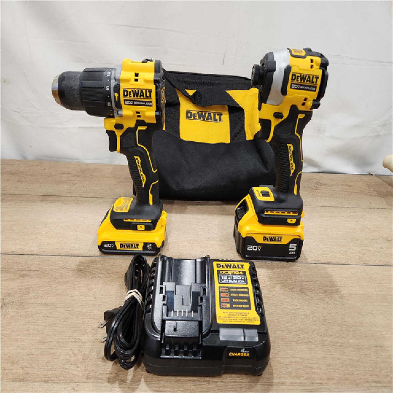 AS-IS- DeWalt 2-Tool Combo Kit W/ (2) BATTERY & CHARGER