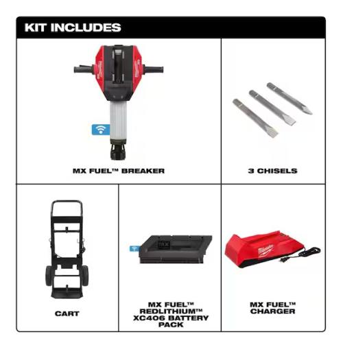 DALLAS LOCATION- NEW! Milwaukee MX FUEL Lithium-Ion Cordless 1-1/8 in. Breaker with Battery and Charger
