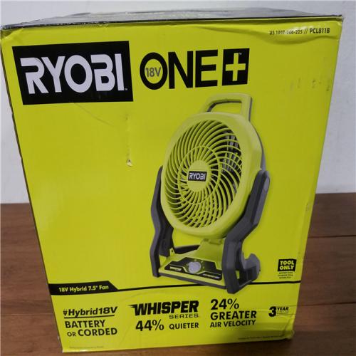 California NEW Ryobi Plus+ 18V Hybrid 7.5 Fan (Tool Only)