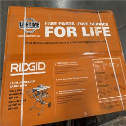 CALIFORNIA NEW Ridgid 10 in. Portable Table Saw