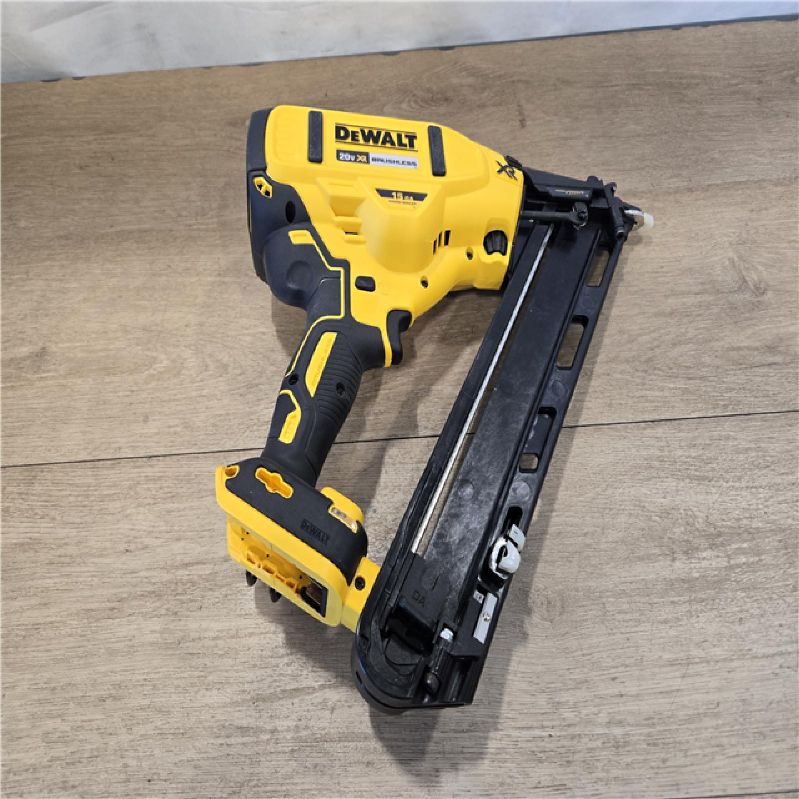 AS-IS DEWALT Cordless 20V MAX XR Angled Finish Nailer (Tool Only)