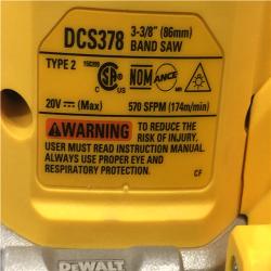 AS-IS DEWALT 20-Volt MAX 3-3/8 in. Cordless Brushless Bandsaw (Tool-Only)