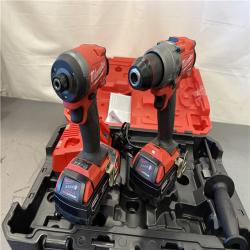 AS-IS - MILWAUKEE FUEL 18V Lithium-Ion Brushless Cordless Hammer Drill and Impact Driver Combo Kit (2 Tool)