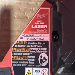Houston Location AS-IS Milwaukee 12-Volt Lithium-Ion Cordless Green 250 ft. 3-Plane Laser Level Kit