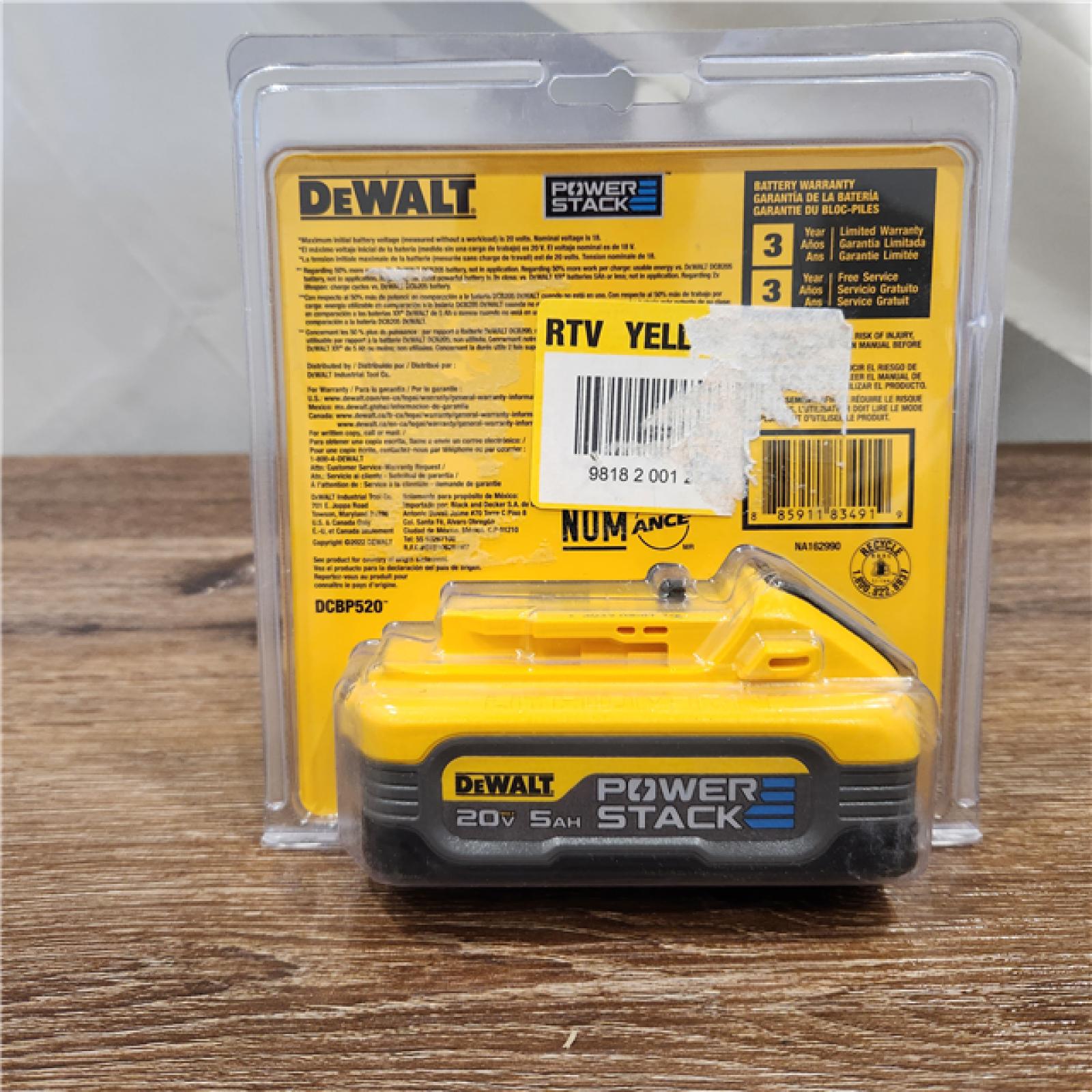 AS-IS Dewalt 20V Max Powerstack 5Ah Battery Pack