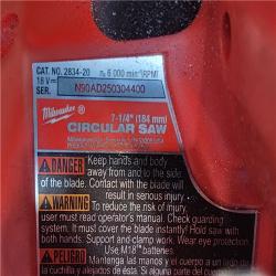 HOUSTON LOCATION - AS-IS Milwaukee Tools M18 FUEL 7-1/4 Circular Saw (Tool Only) 2834-20