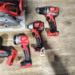 HOUSTON LOCATION - AS-IS Milwaukee M18 18V Lithium-Ion Cordless 5 Tool Combo Kit