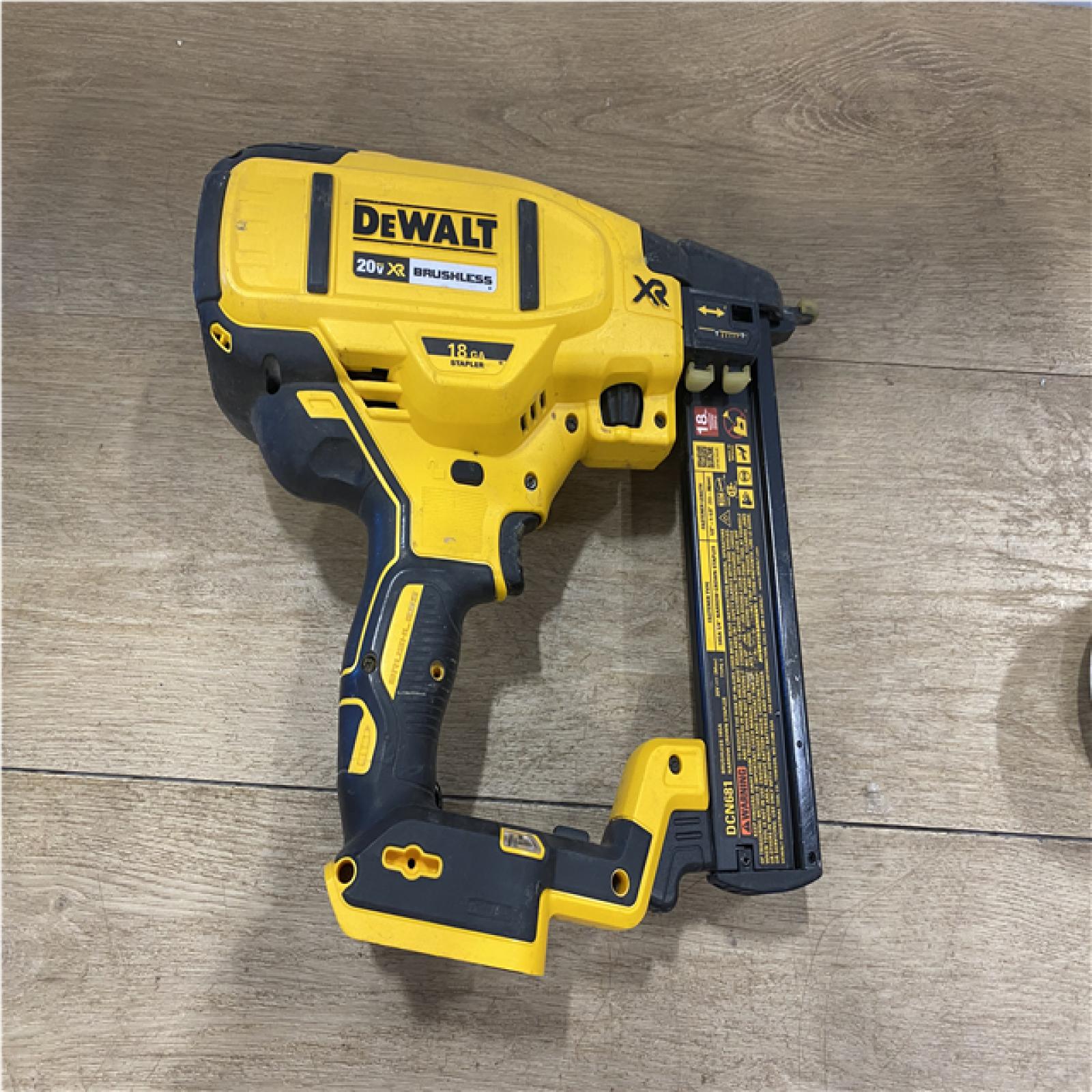 AS-IS DEWALT Cordless 18-Gauge Narrow Crown Stapler (Tool Only)