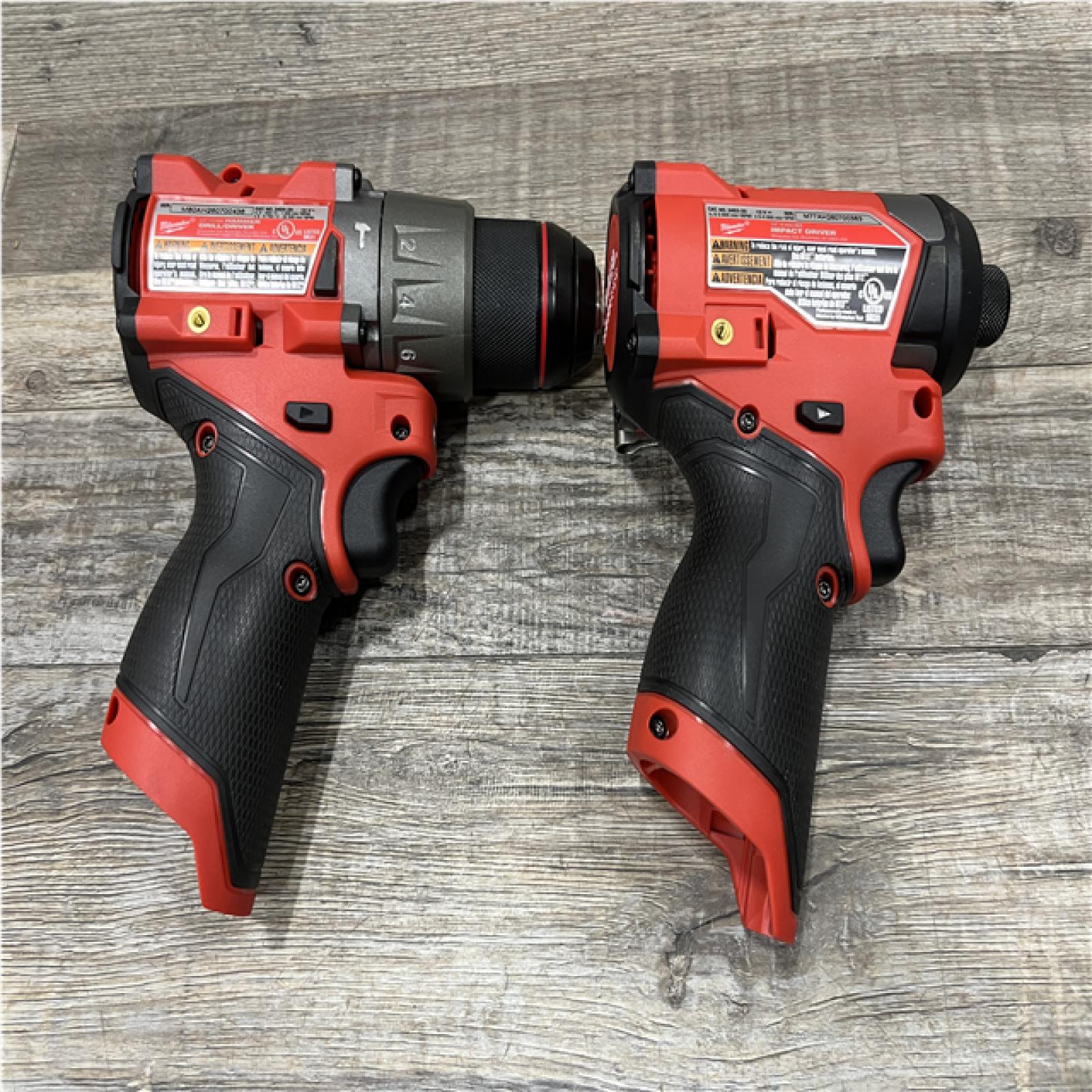 AS-IS Milwaukee FUEL 12-Volt Lithium-Ion Brushless Cordless Hammer Drill and Impact Driver Combo Kit