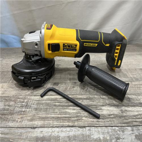 AS-IS DEWALT 20-Volt MAX Cordless Brushless 4-1/2 in. Angle Grinder with Slide Switch (Tool Only)