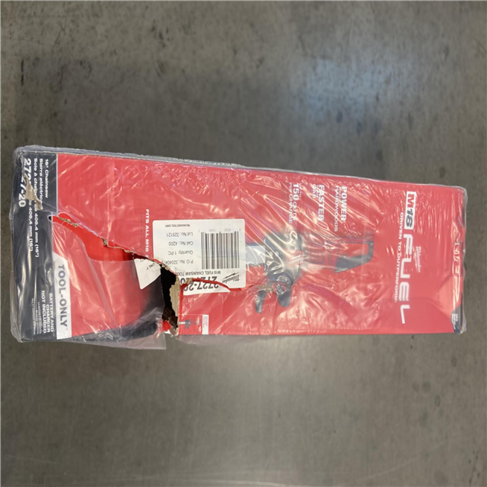 AS-IS - Milwaukee M18 FUEL 16 in. 18V Lithium-Ion Brushless Battery Chainsaw (Tool-Only)