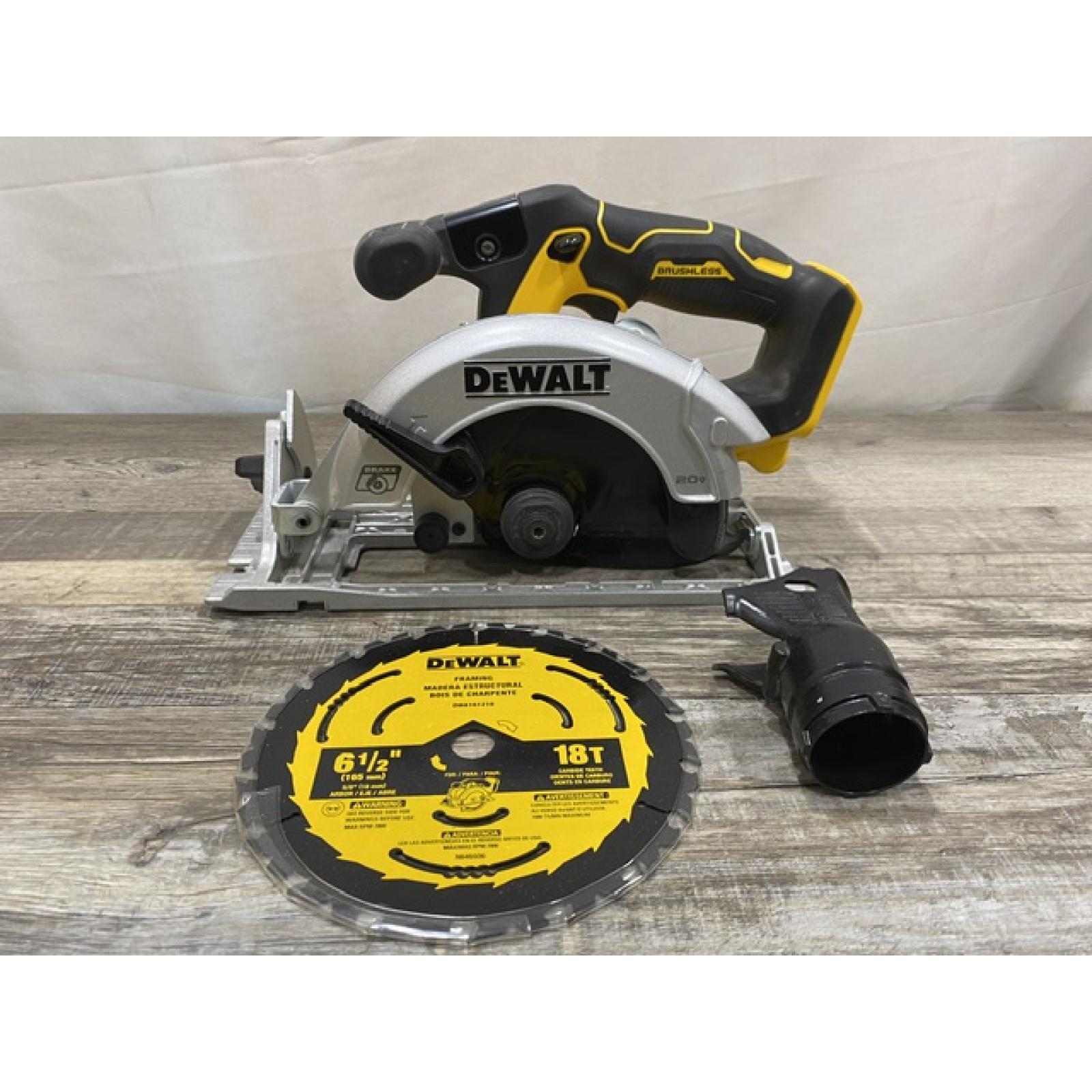 AS-IS DEWALT 20V MAX Cordless Brushless 6-1/2 in. Sidewinder Style Circular Saw (Tool Only)