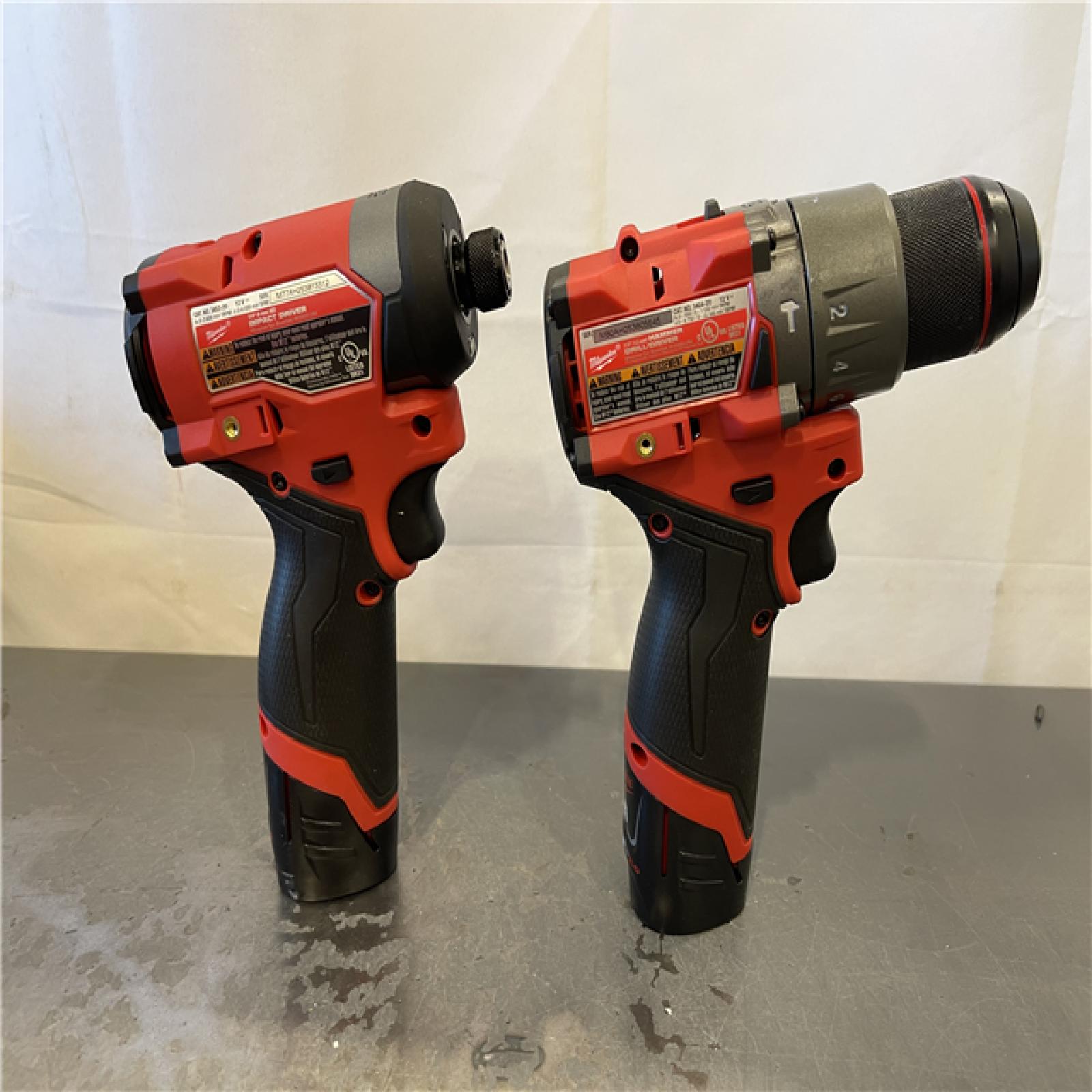 AS-IS - Milwaukee M12 FUEL 12-Volt Lithium-Ion Brushless Cordless Hammer Drill and Impact Driver Combo Kit