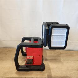 AS-IS- Milwaukee 18-Volt Lithium-Ion Cordless 4500 Lumens ROVER Dual Power Triple-Panel Flood & Area Light (Tool-Only)