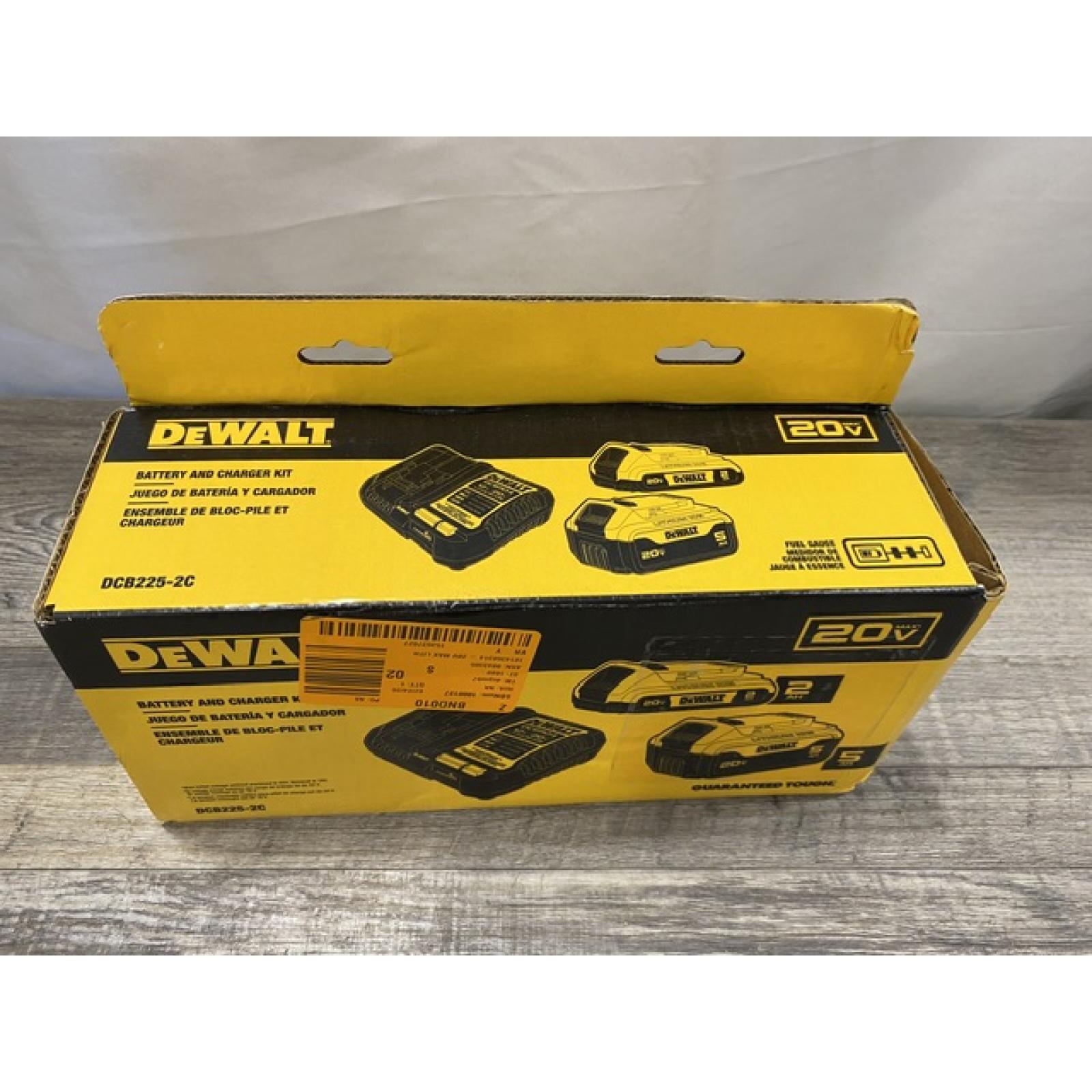 NEW - DEWALT 20V MAX Lithium-Ion Battery Kit with 5.0Ah and 2.0Ah Battery and Charger