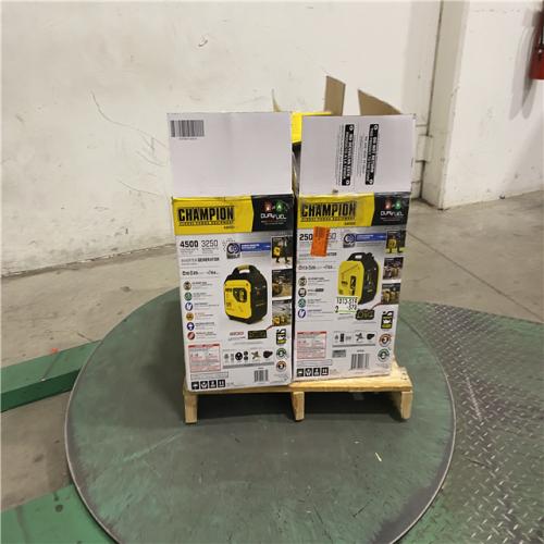 Dallas Location - As-Is  Champion Power Equipment 4500/3250-Watt GasolineFuel Inverter Generator(Lot Of 3)
