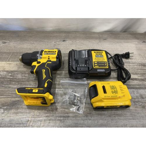 AS-IS DEWALT Atomic 20V Lithium-Ion Cordless Compact 1/2 in. Drill/Driver Kit