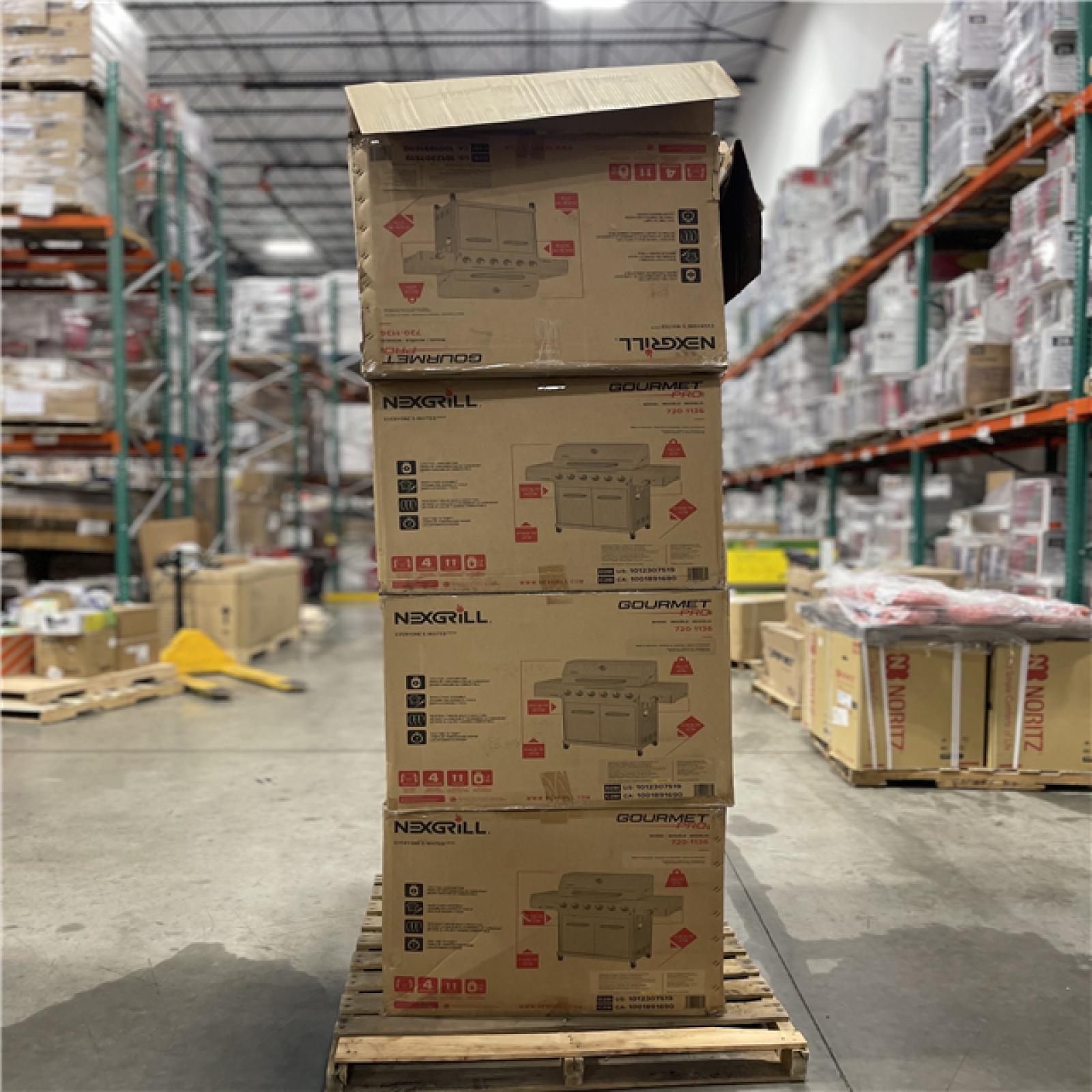 DALLAS LOCATION- Nexgrill Gourmet Pro 6-Burner Stainless Steel Propane Gas Grill PALLET (4 UNITS)