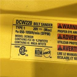 AS-IS DEWALT 20V MAX* XR Brushless Cordless Belt Sander (Tool-Only)