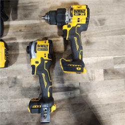 HOUSTON LOCATION - AS-IS DEWALT 20V MAX XR Hammer Drill and ATOMIC Impact Driver 2 Tool Cordless Combo Kit with (2) 4.0Ah Batteries, Charger, and Bag