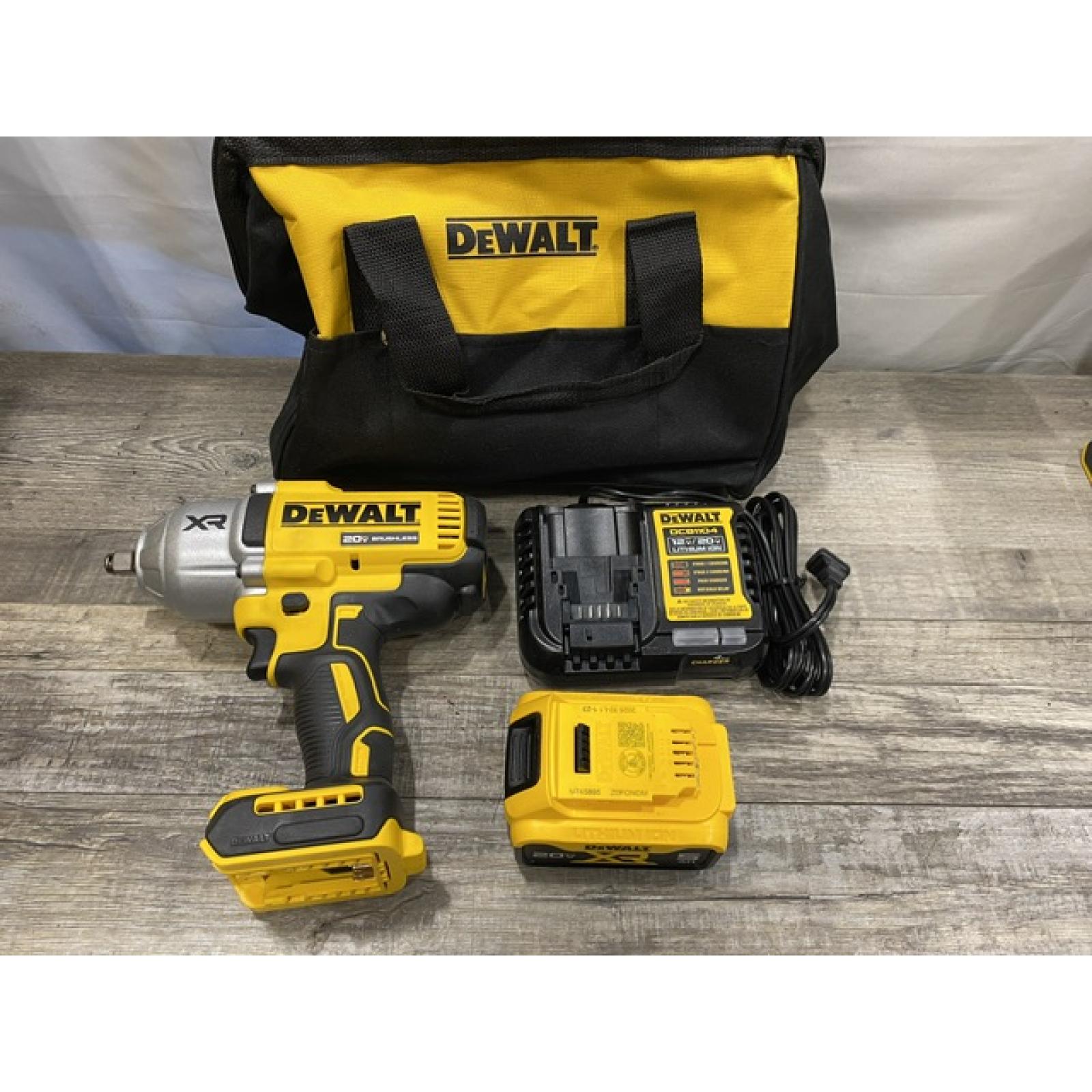 AS-IS DEWALT 20V MAX Lithium-Ion Cordless 1/2 in. Impact Wrench Kit