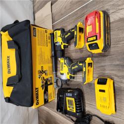 AS-IS DEWALT 20V MAX Cordless Brushless Hammer Drill/Driver 2 Tool Combo Kit with FLEXVOLT ADVANTAGE
