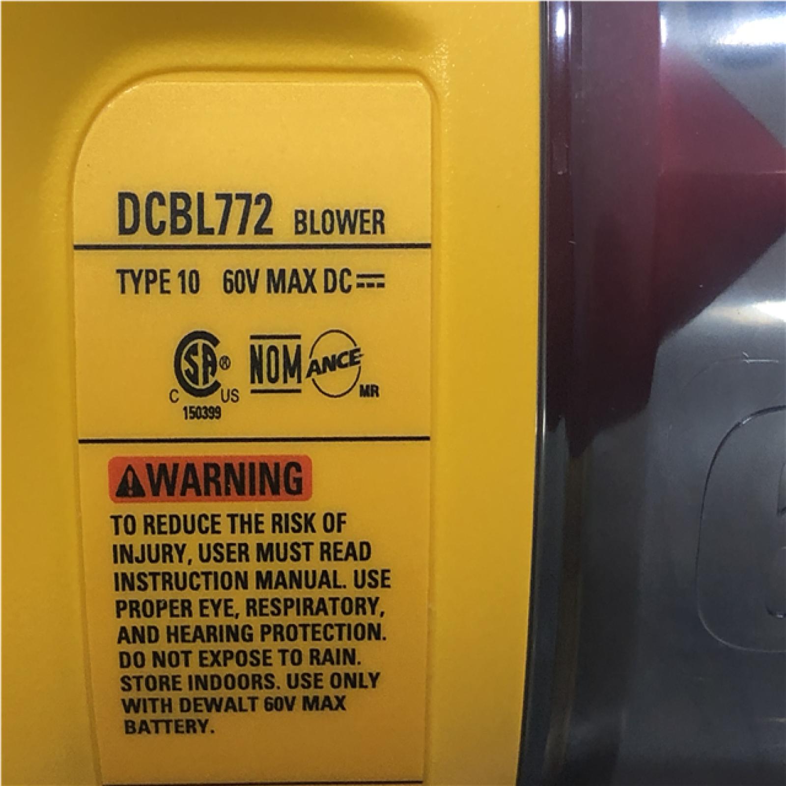 AS-IS DEWALT FLEXVOLT 60V MAX 125 MPH 600 CFM Brushless Cordless Battery Powered Blower (Tool Only)
