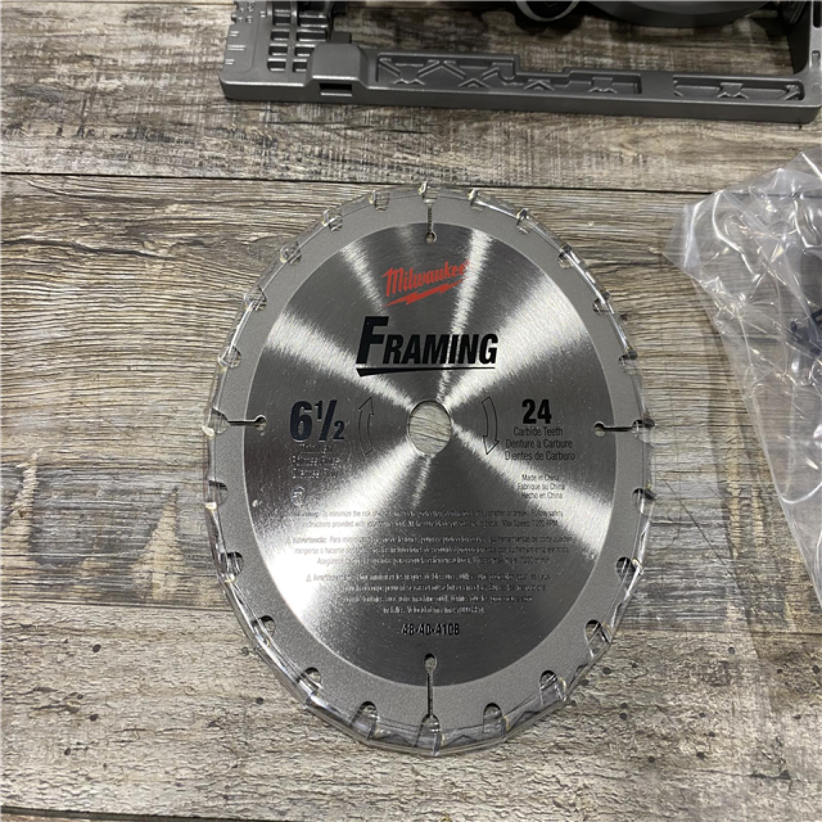 AS-IS Milwaukee FUEL 18V Lithium-Ion Brushless Cordless 6-1/2 in. Circular Saw (Tool-Only)