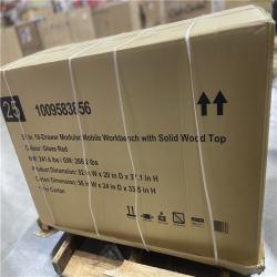 DALLAS LOCATION- Husky Modular Tool Storage 52 in. W x 20 in. D Standard Duty Red Mobile Workbench Cabinet