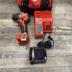 AS-IS Milwaukee 18V Lithium-Ion Brushless Cordless 1/2 in. Compact Drill/Driver Kit