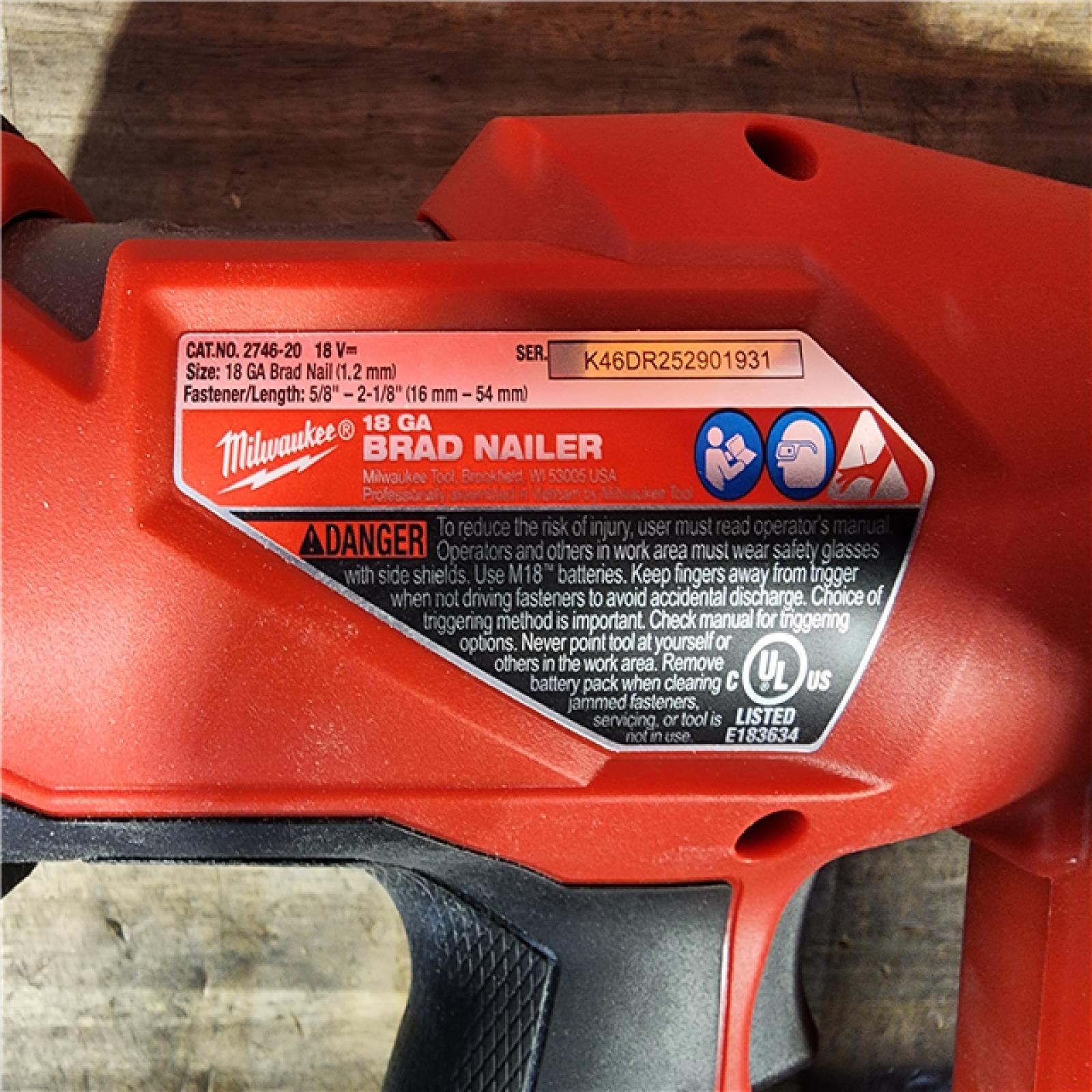 HOUSTON LOCATION - AS-IS Milwaukee M18 FUEL 18 Gauge Brad Nailer (TOOL ONLY)