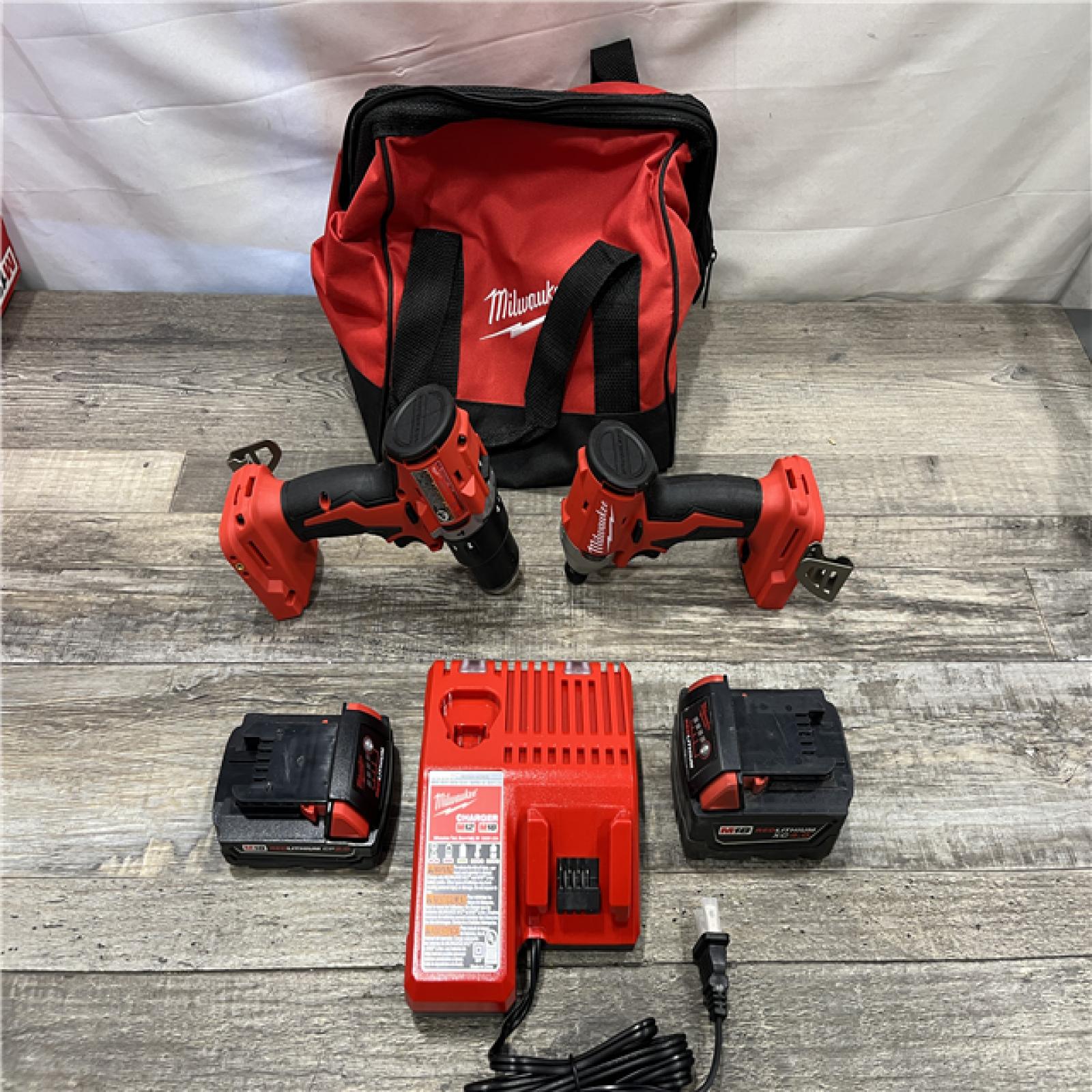 AS-IS Milwaukee 18-Volt Lithium-Ion Brushless Cordless Compact Hammer Drill/Impact Combo Kit