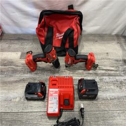 AS-IS Milwaukee 18-Volt Lithium-Ion Brushless Cordless Compact Hammer Drill/Impact Combo Kit
