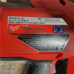 HOUSTON LOCATION - AS-IS (APPEARS LIKE NEW) Milwaukee 2841-20 18V Cordless Gen II 16 Gauge Angled Finish Nailer (Tool Only)