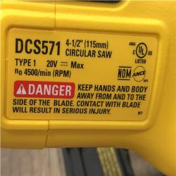 AS-IS DEWALT ATOMIC 20V MAX Cordless Brushless 4-1/2 in. Circular Saw (Tool Only)