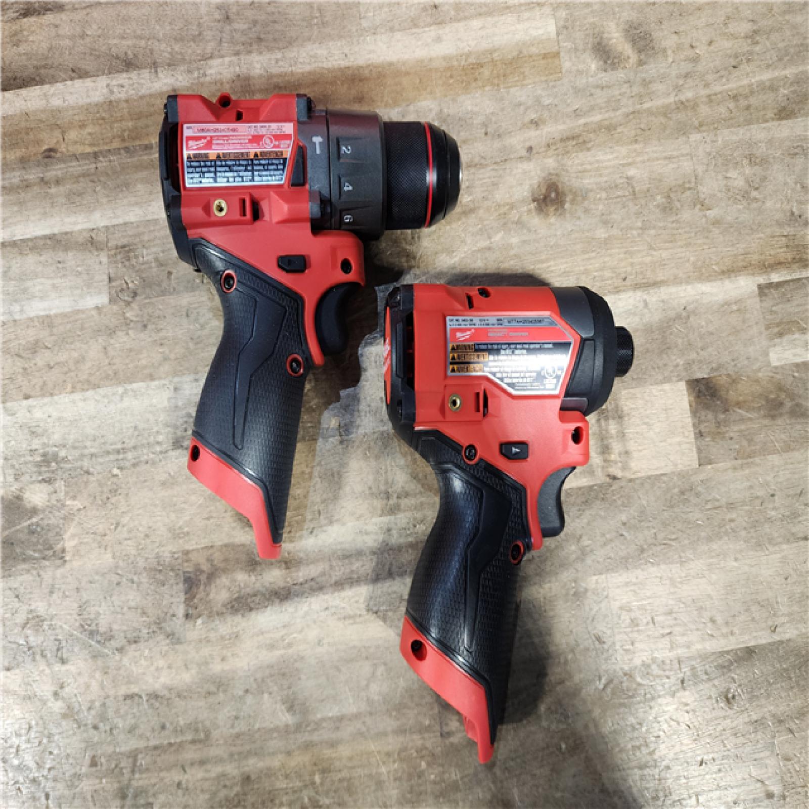 HOUSTON LOCATION - AS-IS Milwaukee FUEL 12-Volt Lithium-Ion Brushless Cordless Hammer Drill and Impact Driver Combo Kit