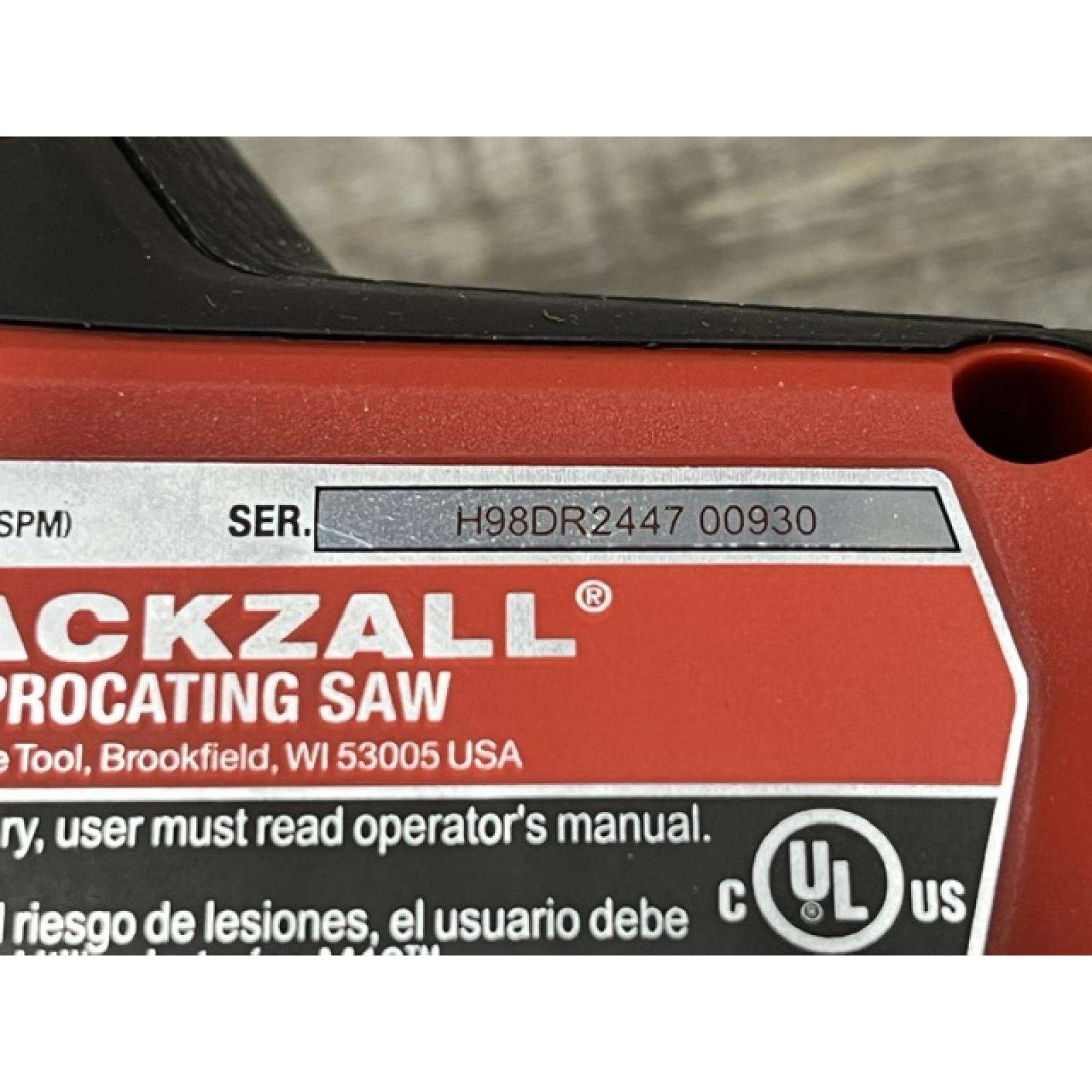 AS-IS Milwaukee FUEL 18V Lithium-Ion Brushless Cordless HACKZALL Reciprocating Saw (Tool-Only)