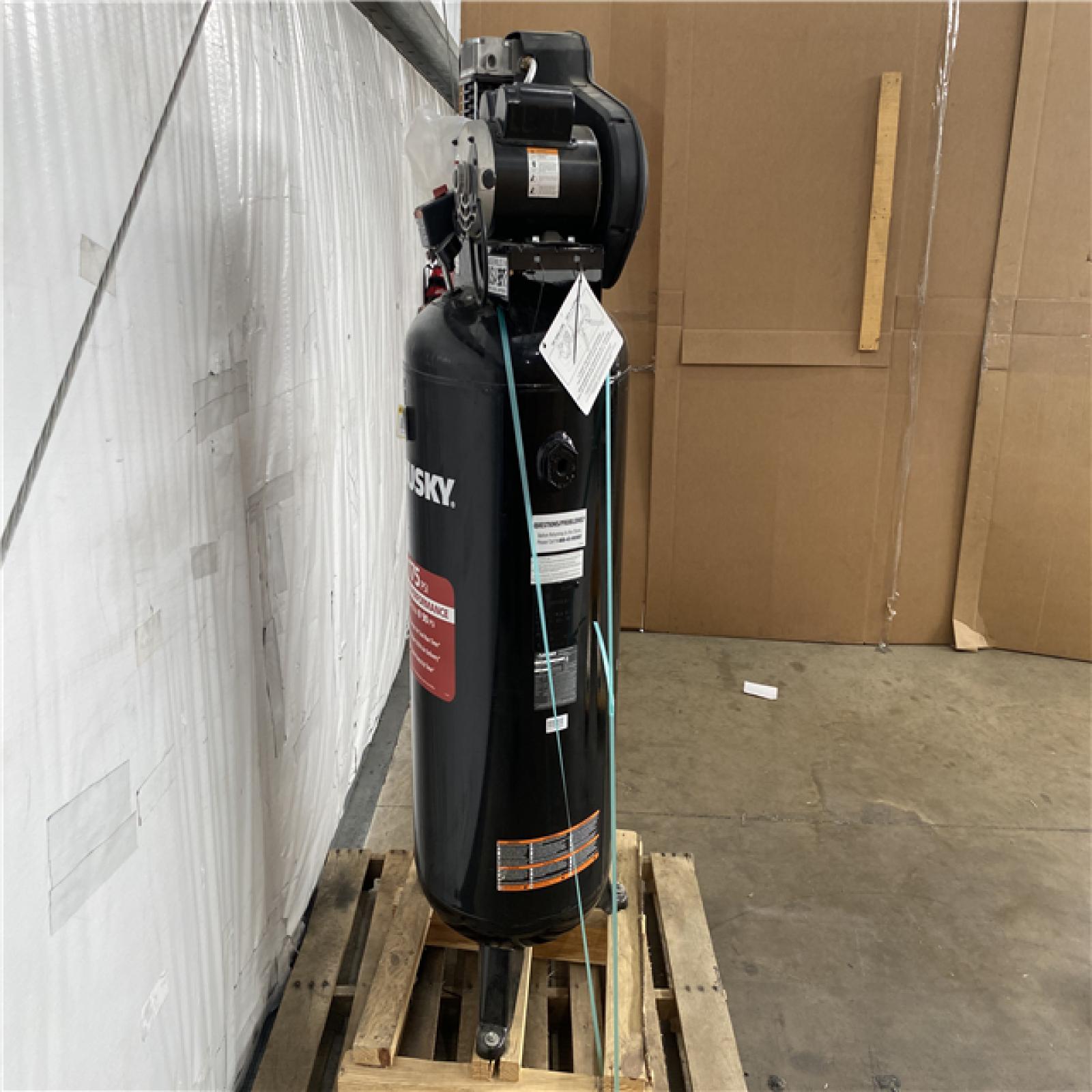 Houston Location AS IS - Outdoor Power Equipment HUSKY 60-Gallon Stationary Air Compressor