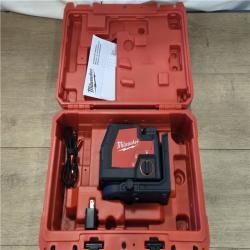 AS-IS MILWAUKEE 100 ft. REDLITHIUM Lithium-Ion USB Green Rechargeable Cross Line Laser Level (TOOL ONLY)