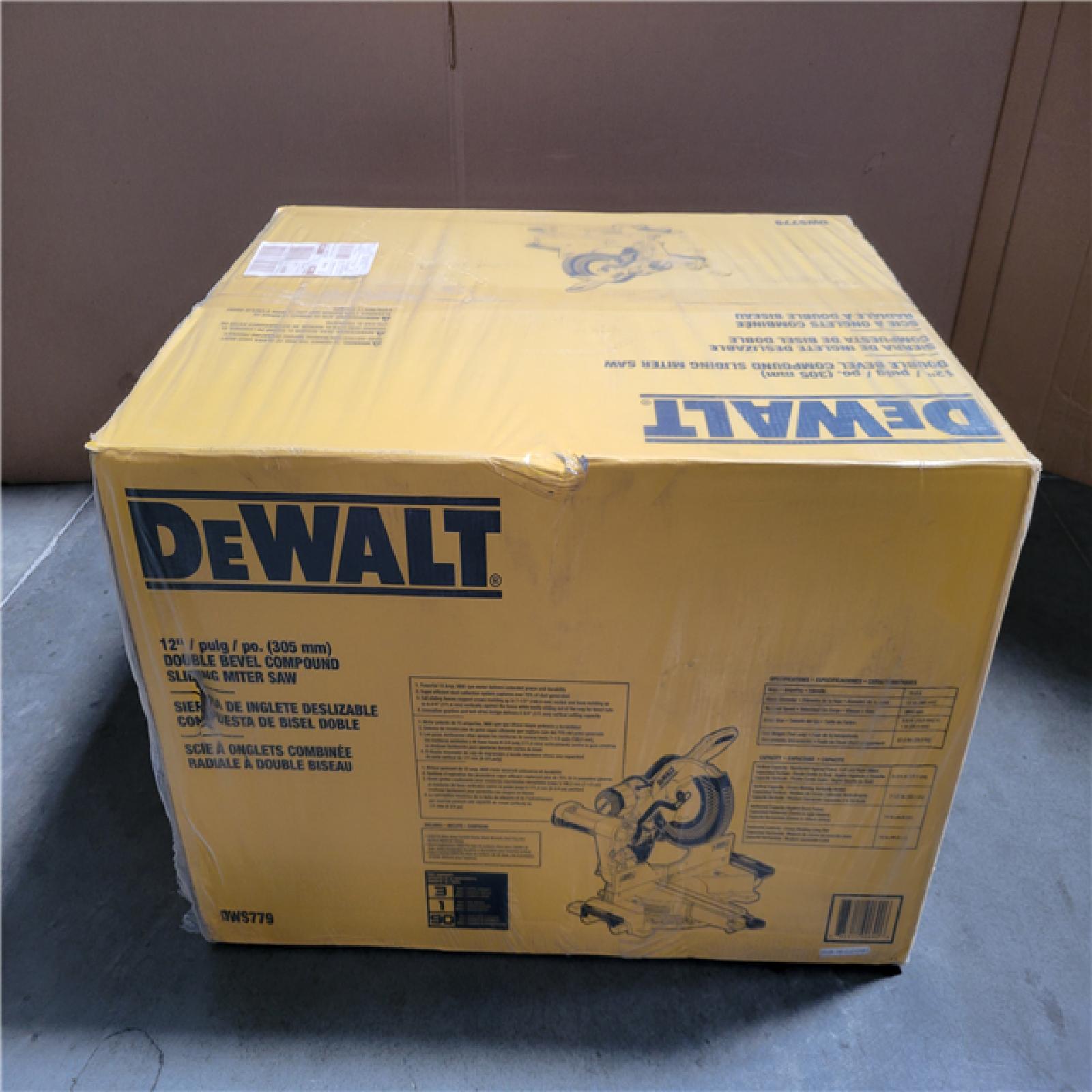 CALIFORNIA AS-IS NEW 12 DOUBLE BEVEL COMPOUND SLIDING MITER SAW