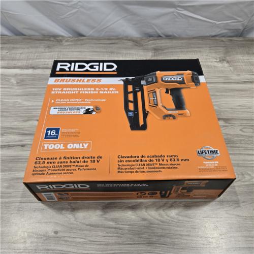 NEW! - 18V Brushless Cordless 16-Gauge 2-1/2 in. Straight Finish Nailer (Tool Only)