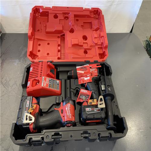 AS-IS- MILWAUKEE FUEL 18V Lithium-Ion Brushless Cordless Hammer Drill and Impact Driver Combo Kit
