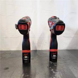 AS-IS- Milwaukee 12V Lithium-Ion Cordless Drill Driver/Impact Driver Combo Kit